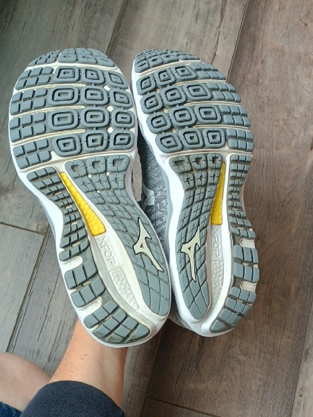 Mizuno Gray Knit Running Sneakers - Picture 9 of 11